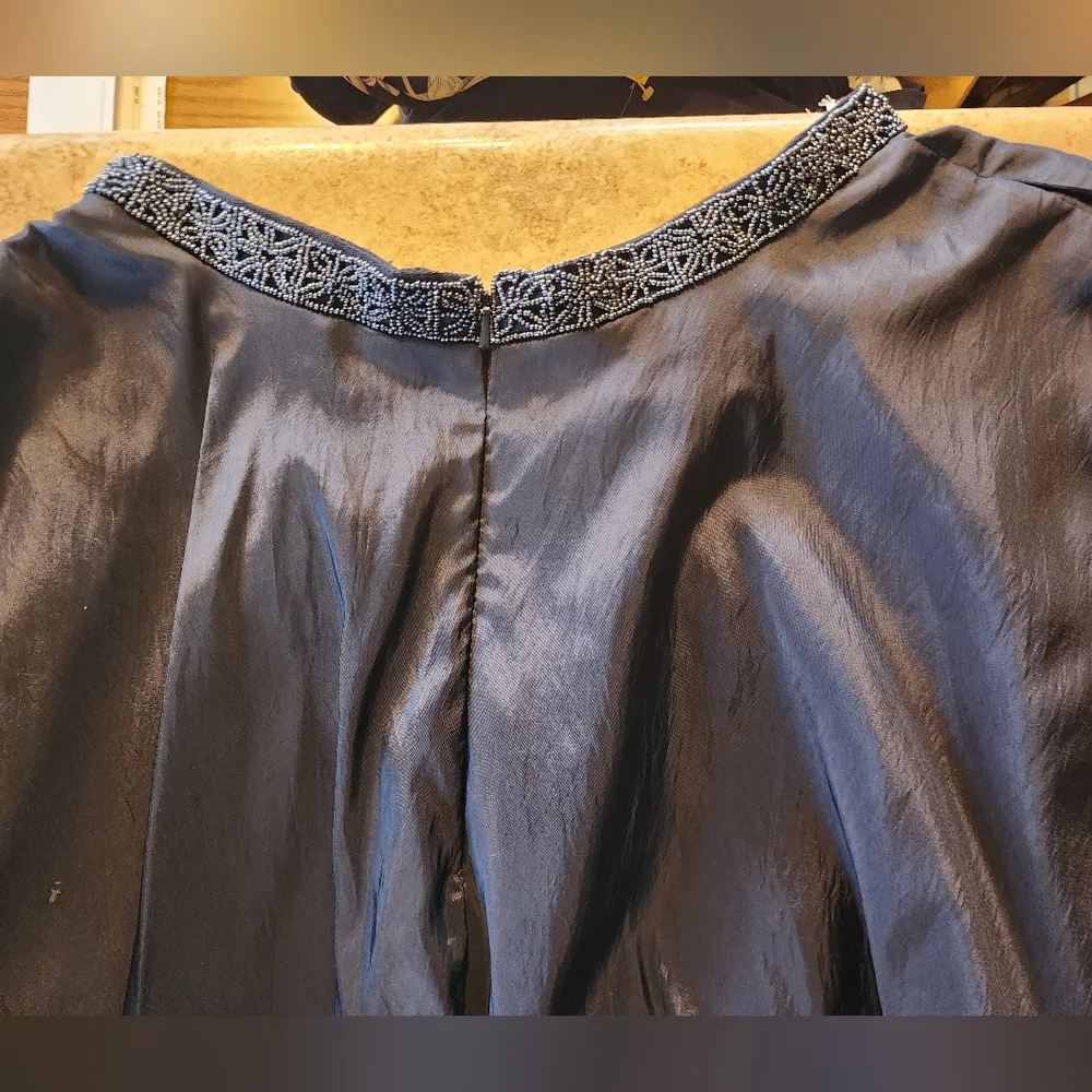 Sherri Hill 2 Piece Navy Blue Gown Size 8 - Picture 10 of 11